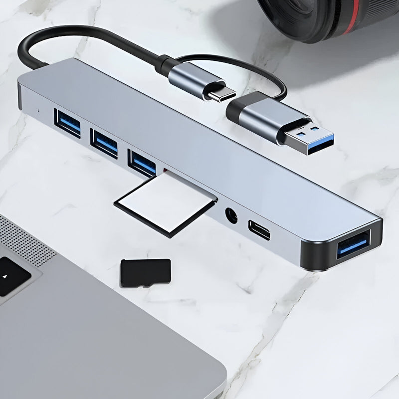 Hub USB-C Multifuncional 8 em 1