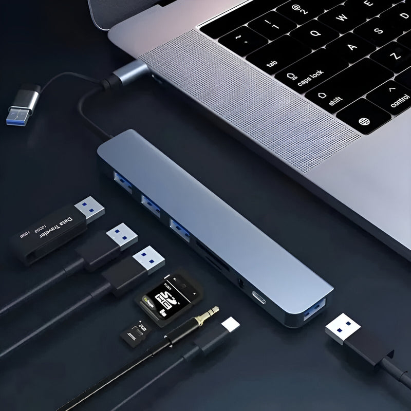 Hub USB-C Multifuncional 8 em 1